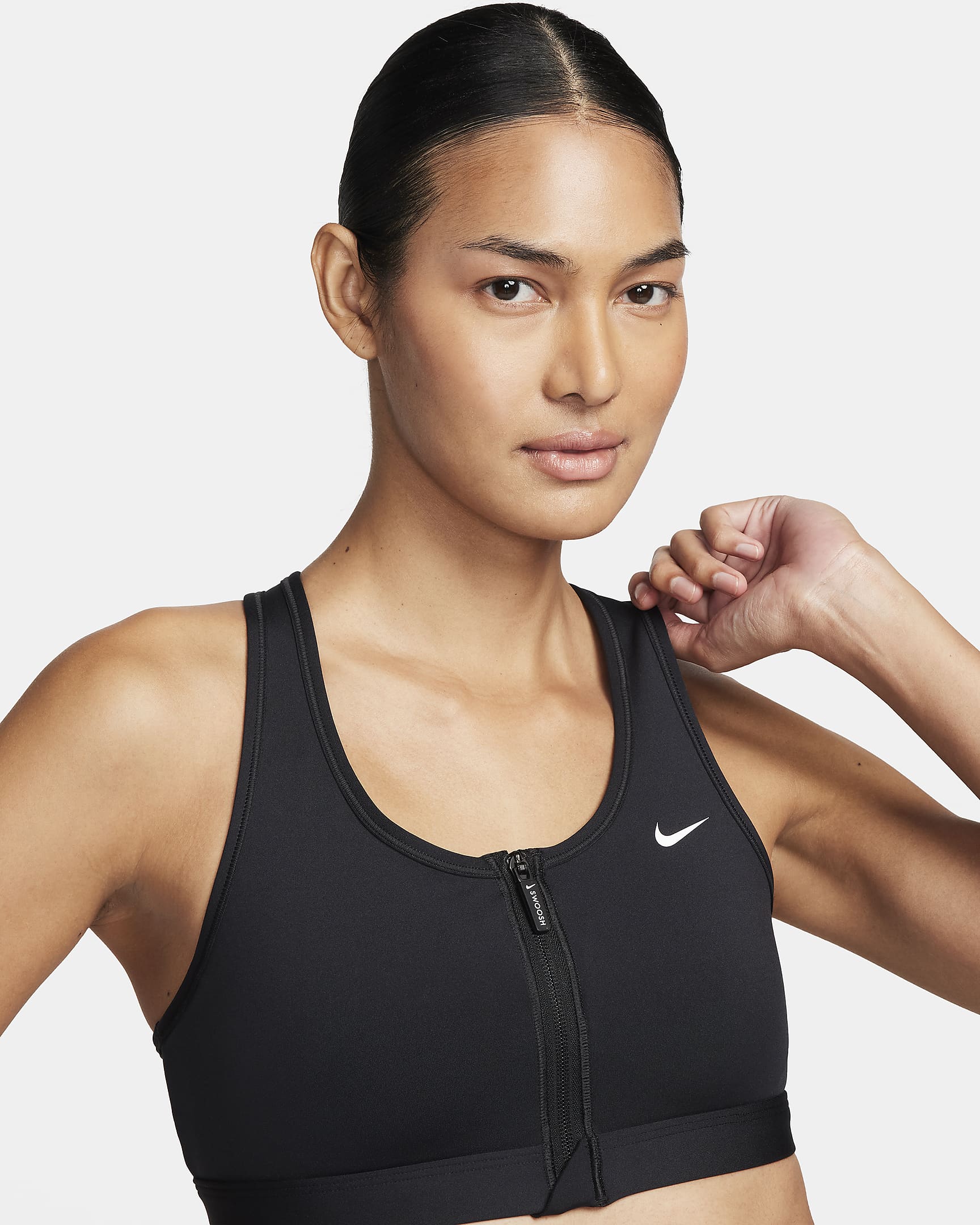 WOMEN'S SPORTS TOP NIKE DF SWOOSH PDED FZ BRA (FN2731-010)