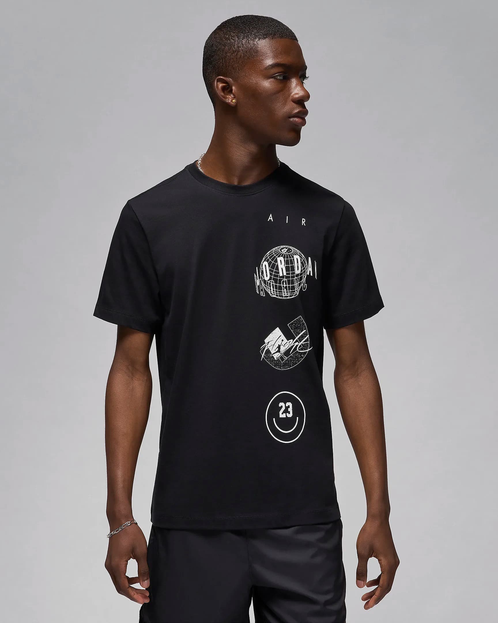 ЧОЛОВІЧА ФУТБОЛКА JORDAN BRAND LOGO STACK SS CRW (FN6027-010)