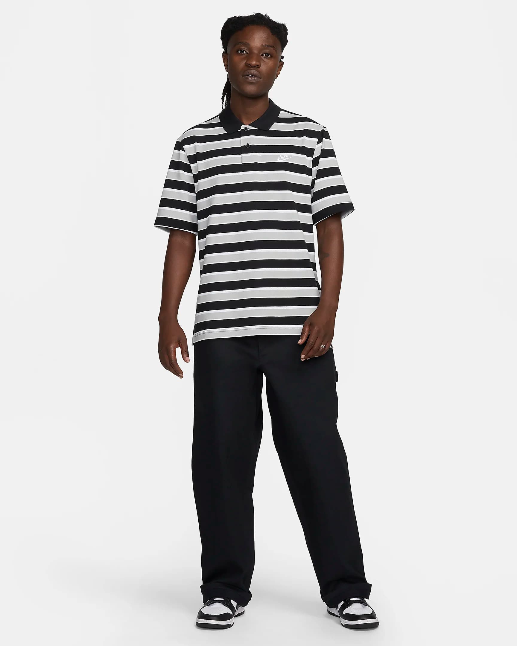 MEN'S NIKE POLO CLUB STRIPE T-SHIRT (FN3896-010)