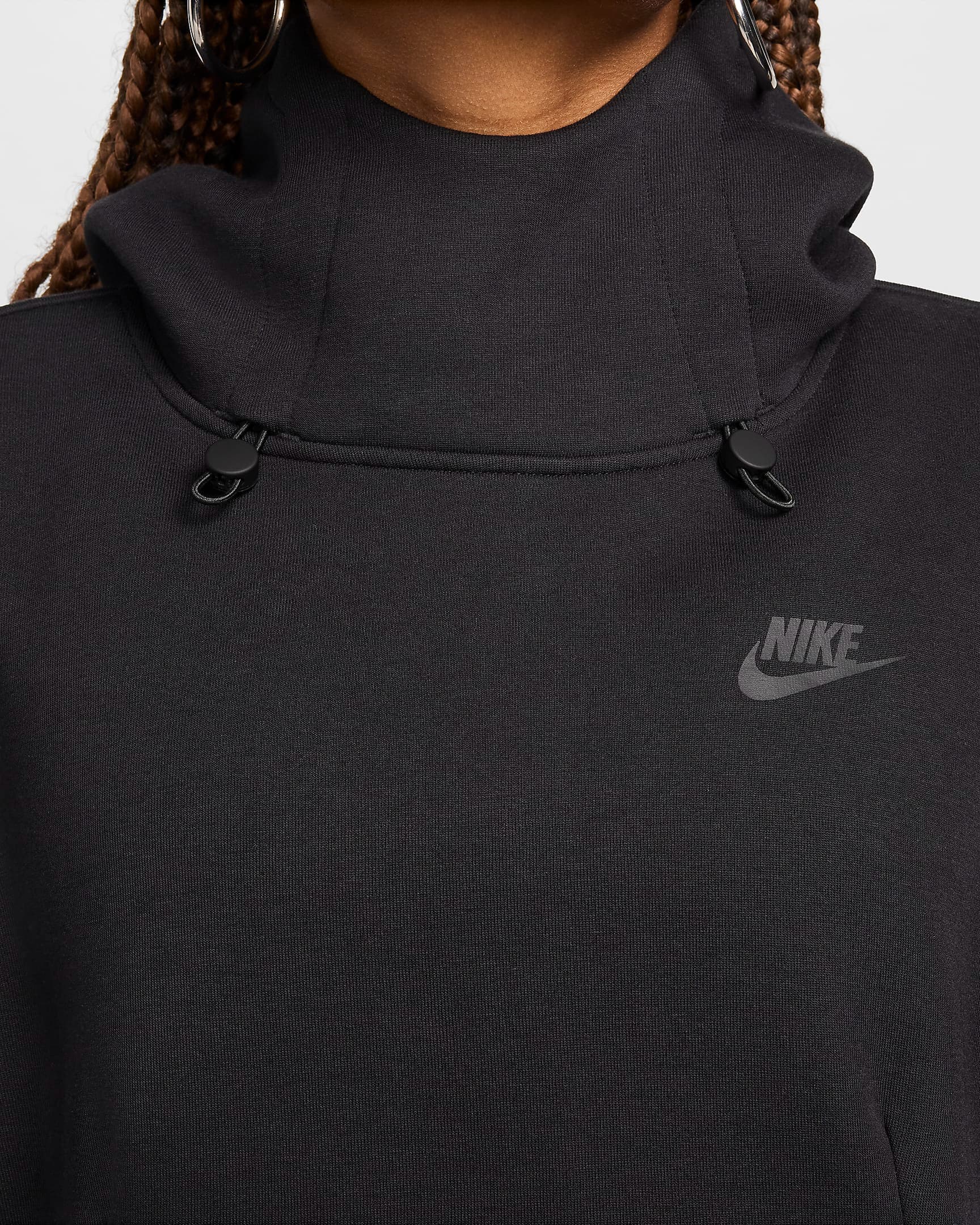 WOMEN'S SWEATSHIRT NIKE NSW TCH FLC OS HDY (FV6322-010)