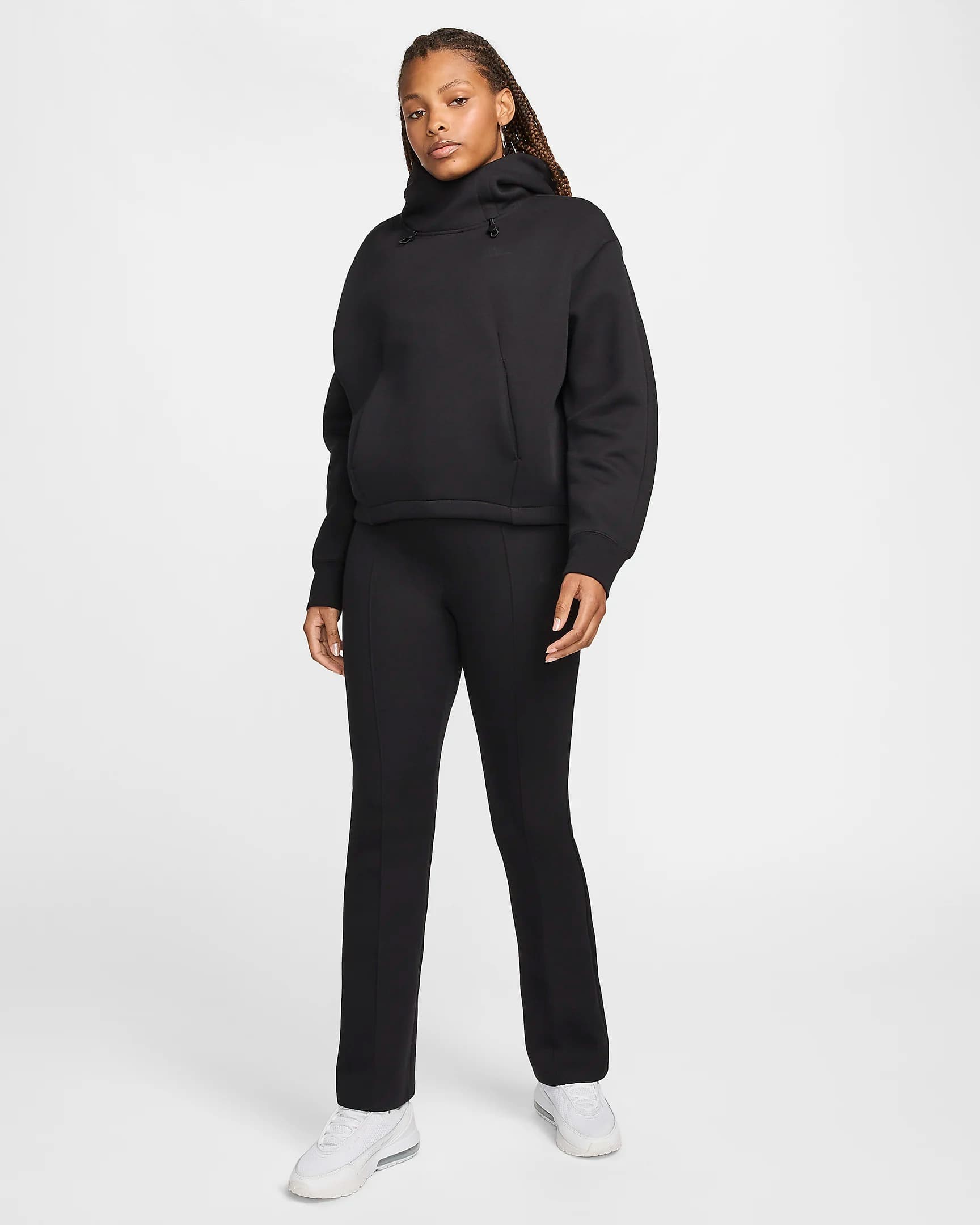 WOMEN'S SWEATSHIRT NIKE NSW TCH FLC OS HDY (FV6322-010)