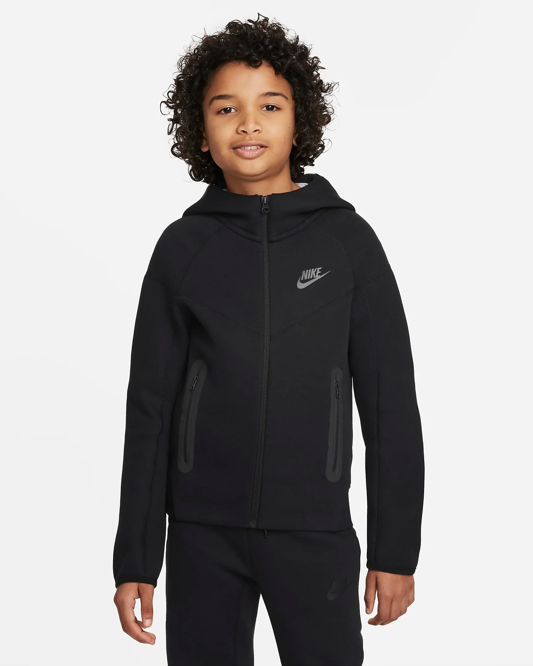 NIKE B NSW TECH FLC FZ TEEN SWEATSHIRT (FD3285-010)