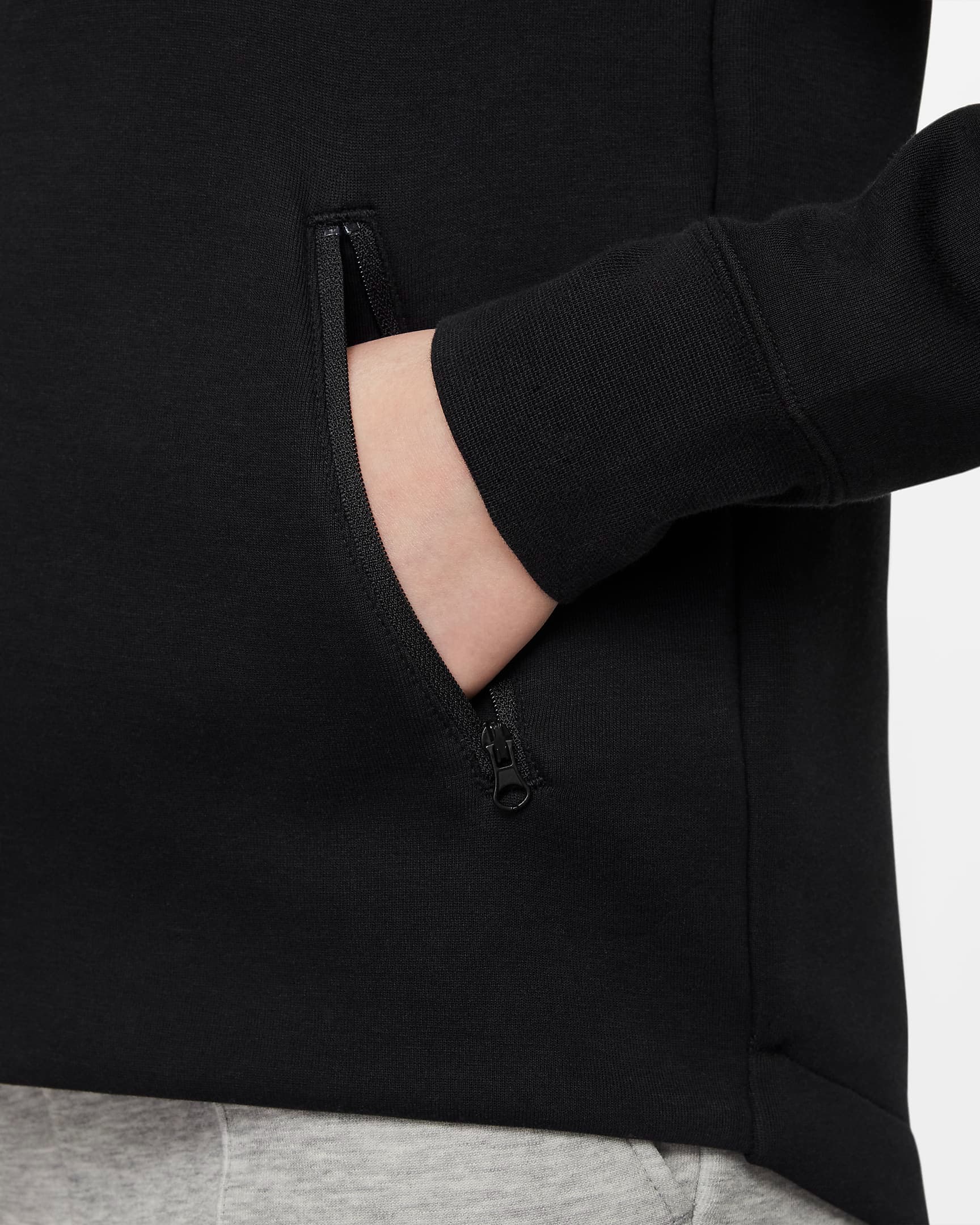 TEEN NIKE G NSW TCH FLC HD FZ LS SWEATSHIRT (FD2979-010)