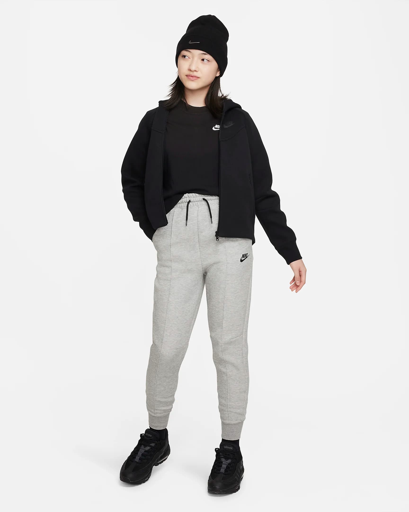 TEEN NIKE G NSW TCH FLC HD FZ LS SWEATSHIRT (FD2979-010)
