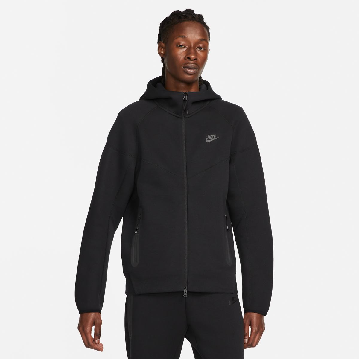МУЖСКАЯ ТОЛСТОВКА NIKE M NK TCH FLC FZ WR HOODIE (FB7921-010)