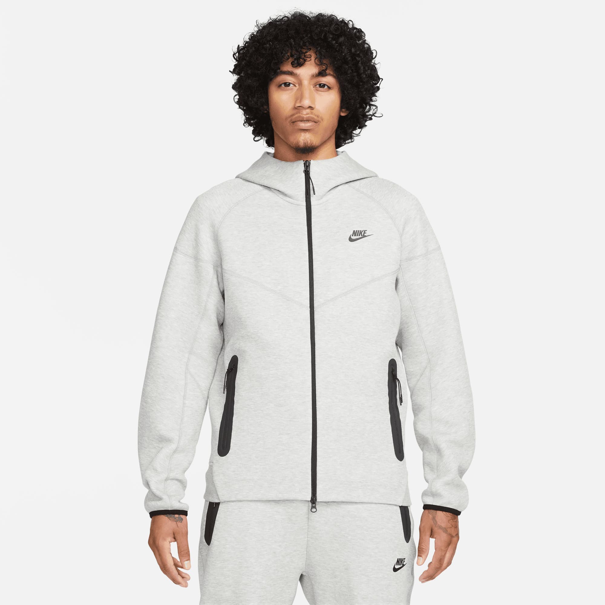 МУЖСКАЯ ТОЛСТОВКА NIKE M NK TCH FLC FZ WR HOODIE (FB7921-063)