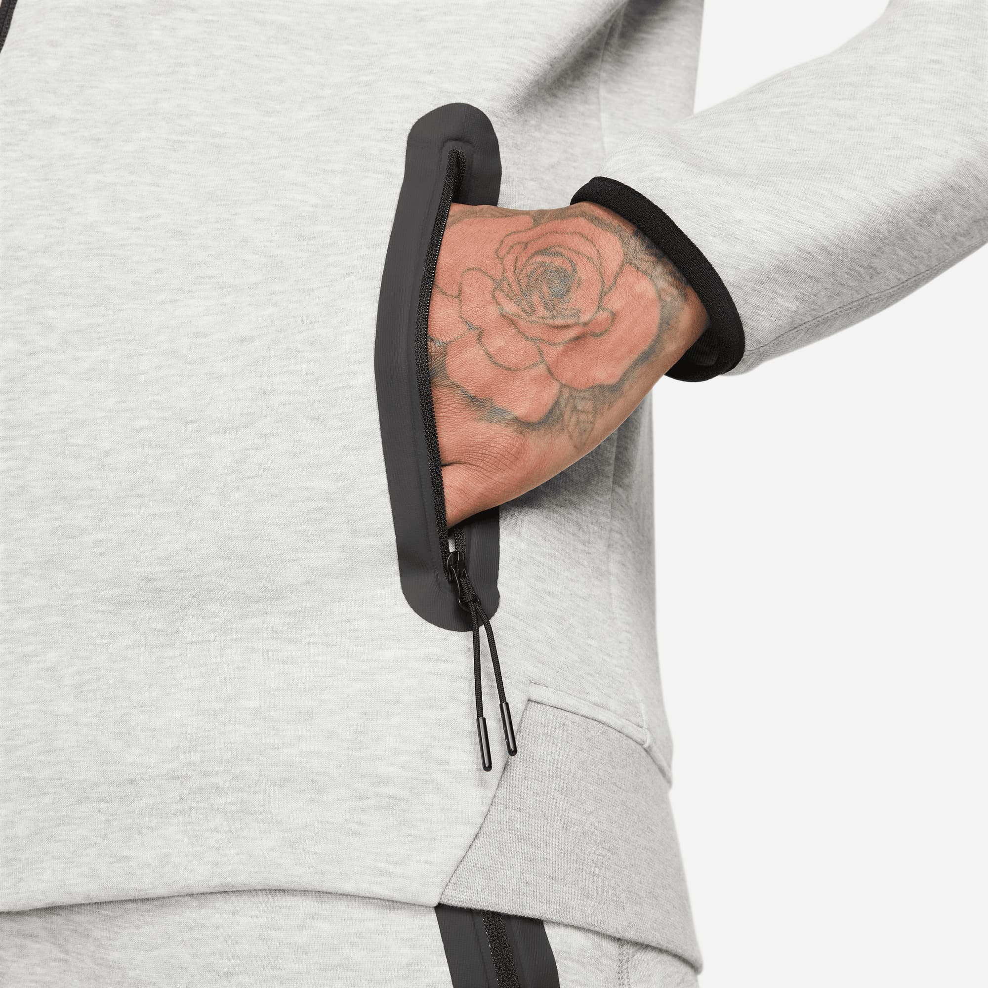 МУЖСКАЯ ТОЛСТОВКА NIKE M NK TCH FLC FZ WR HOODIE (FB7921-063)