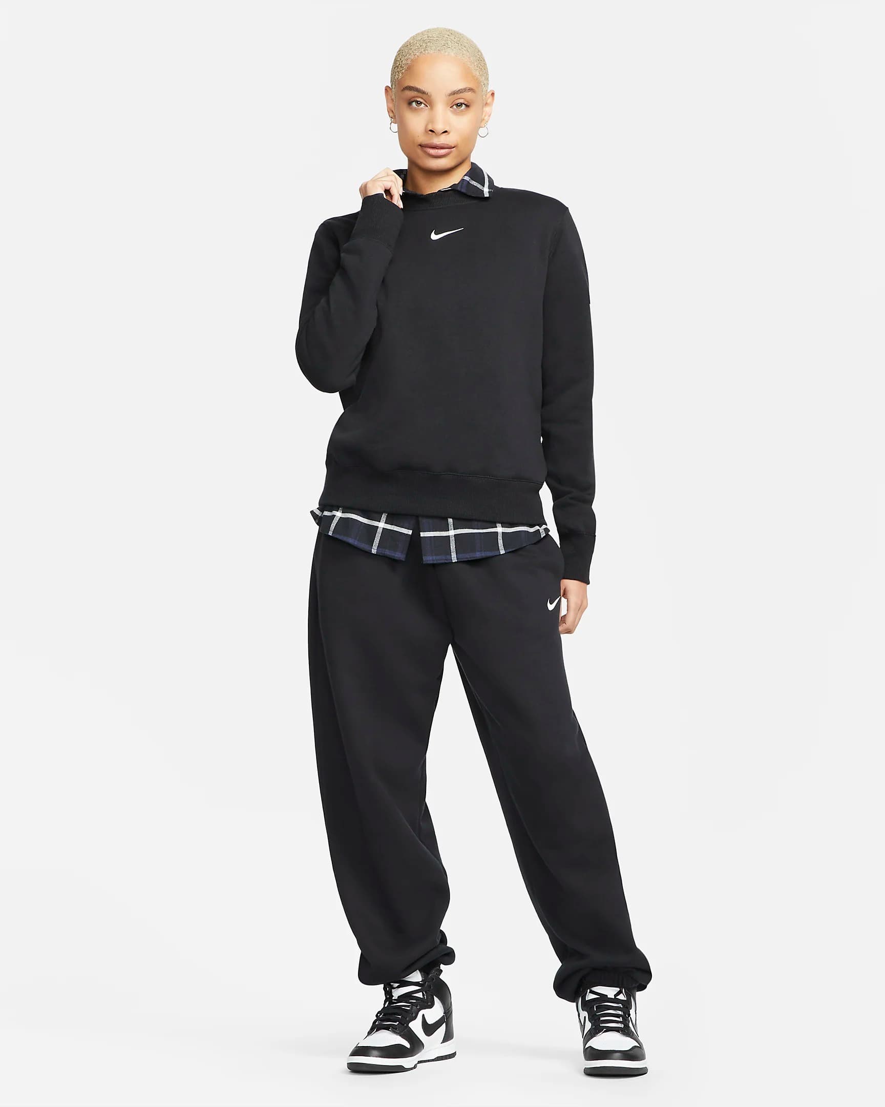 WOMEN'S NIKE NSW PHNX FLC STD CREW SWEATSHIRT (DQ5751-010)