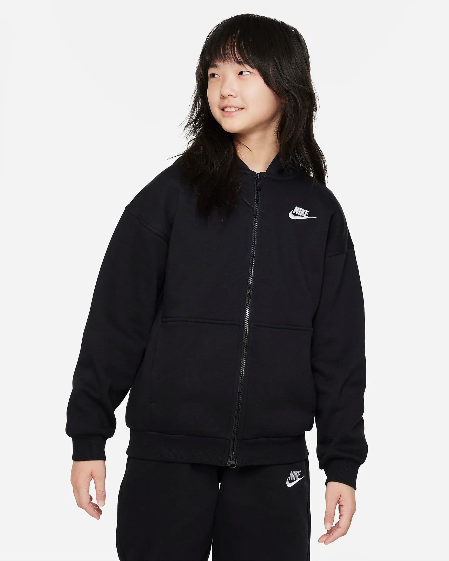 TEEN NIKE NSW CLUB FLC OVRSZD FZ LBR SWEATSHIRT (FD2931-010)