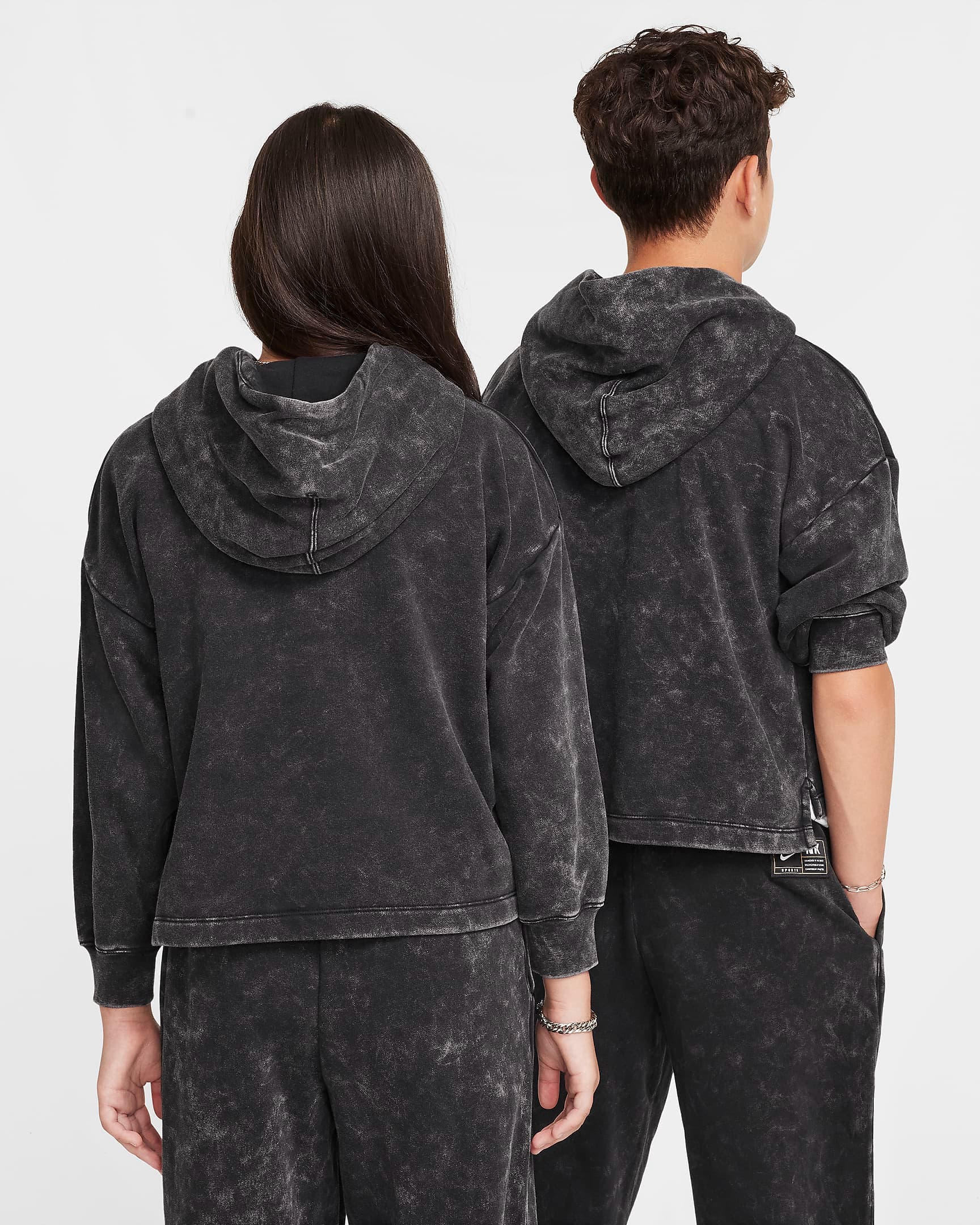 TEEN NIKE COB FLC PO HOODIE WASH (FZ5266-010)