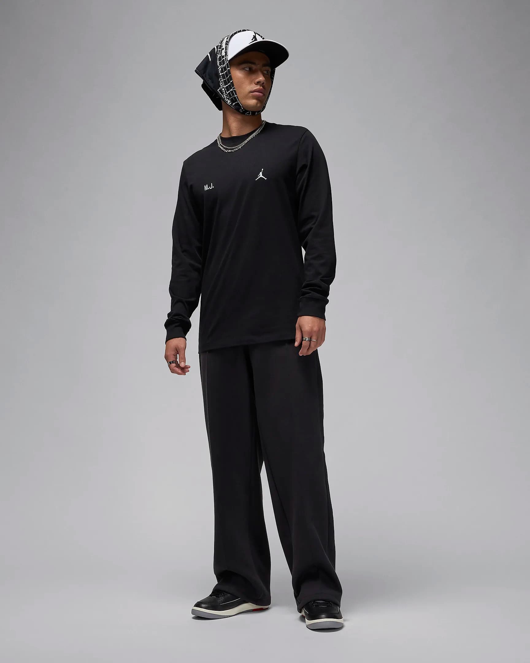 МУЖСКОЙ ЛОНГСЛИВ JORDAN FLIGHT BRAND NEVER LS CREW (FZ1934-010)