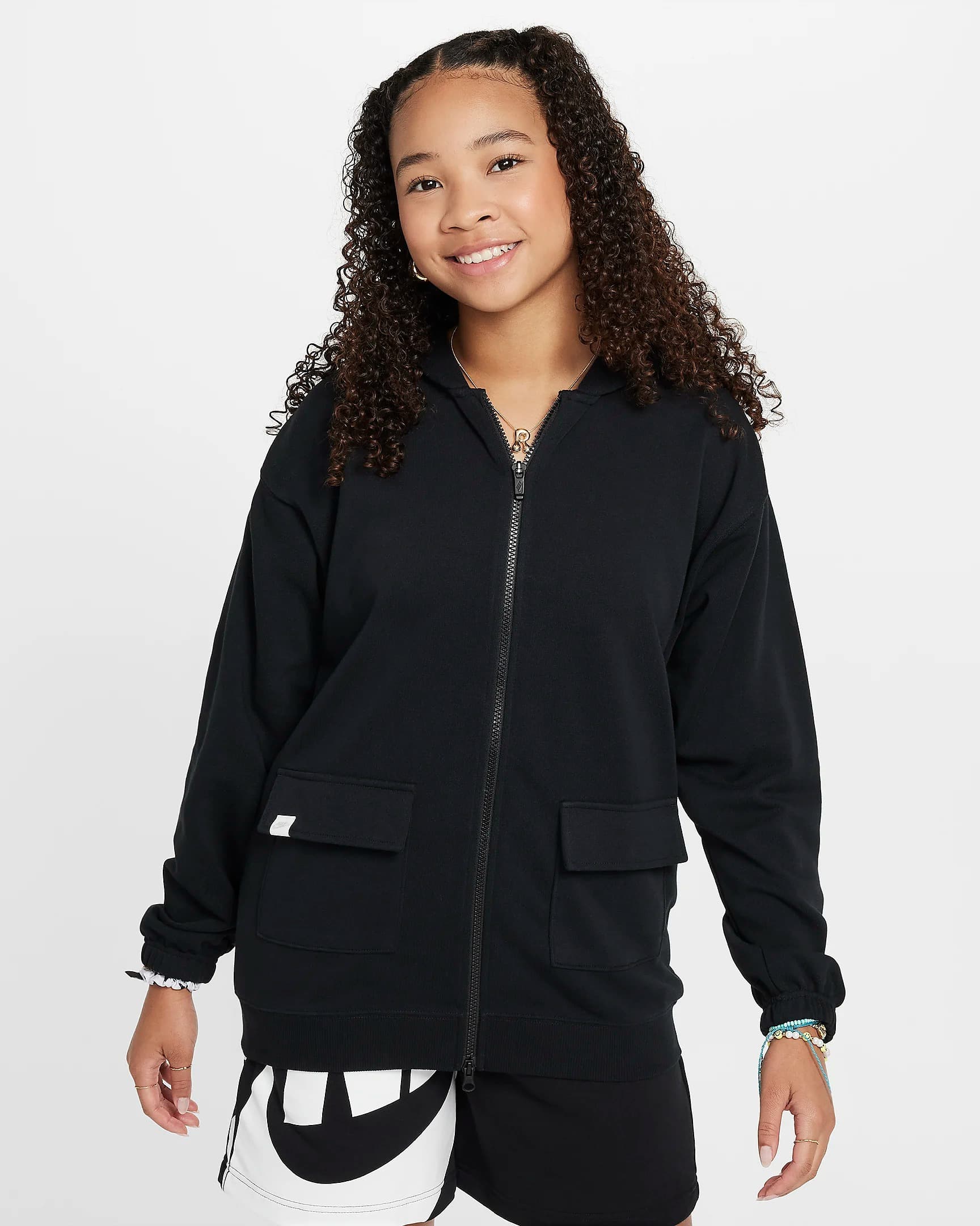 TEEN NIKE NSW DF FLC OVRSZD HDY DNCE SWEATSHIRT (FZ5549-010)