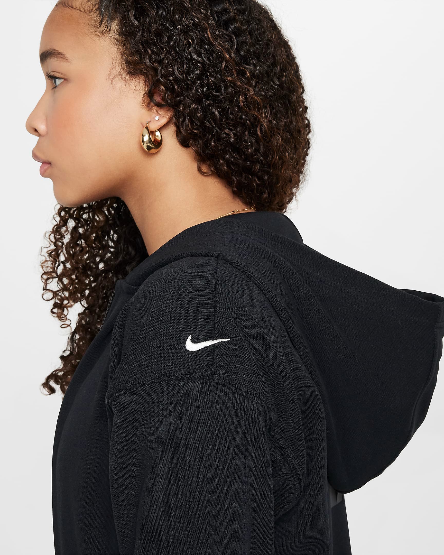 TEEN NIKE NSW DF FLC OVRSZD HDY DNCE SWEATSHIRT (FZ5549-010)