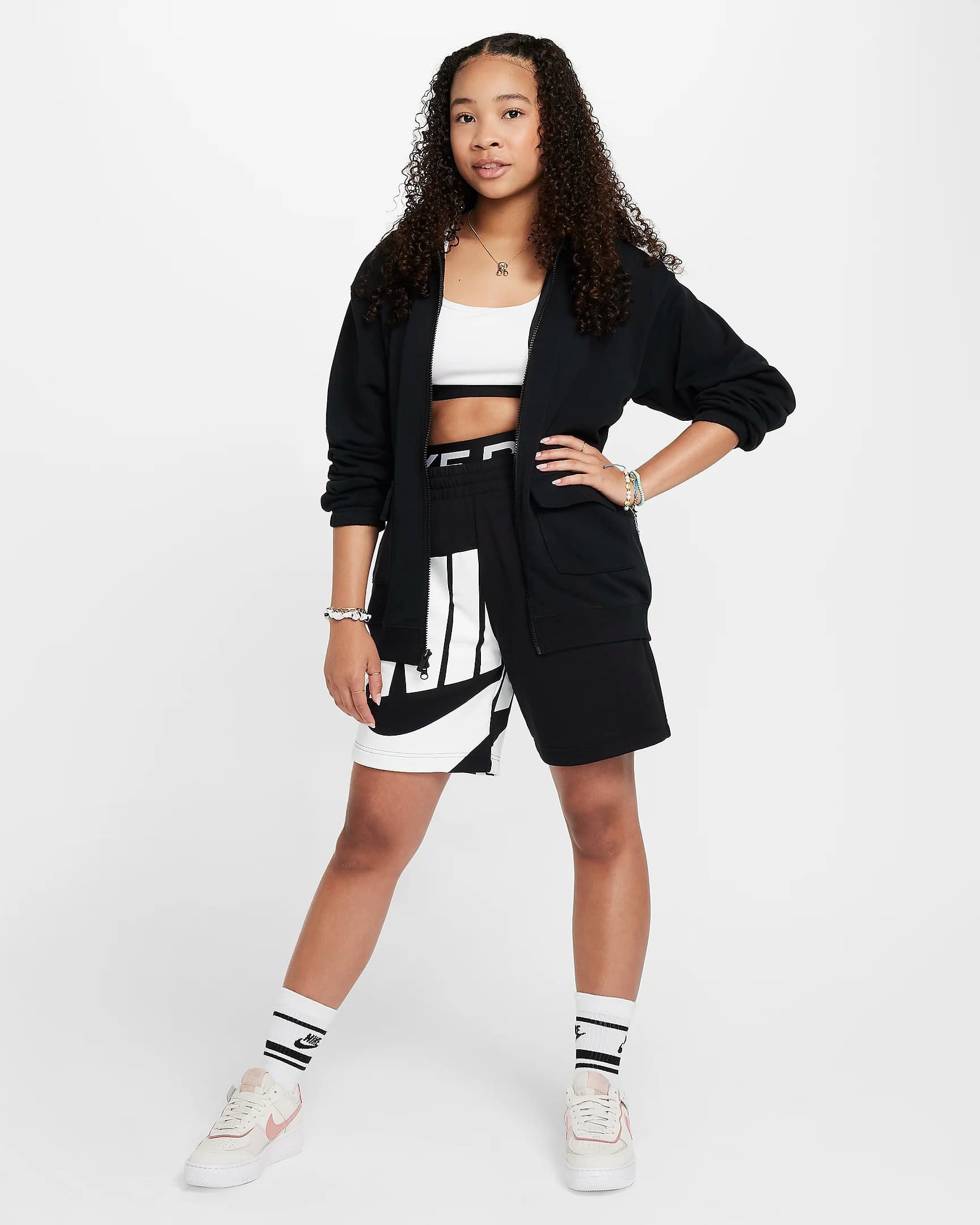 TEEN NIKE NSW DF FLC OVRSZD HDY DNCE SWEATSHIRT (FZ5549-010)