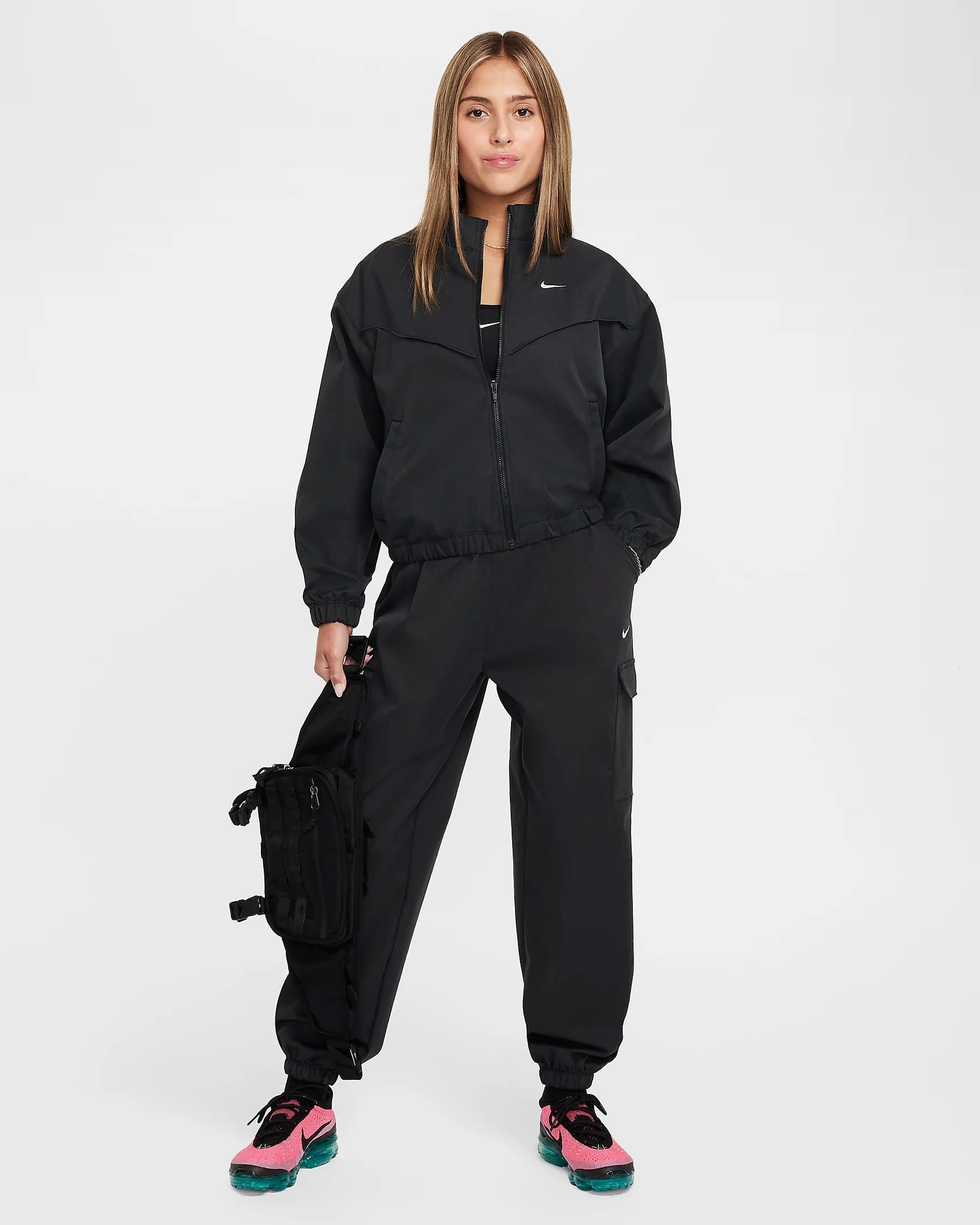 TEEN NIKE NSW LTWT OVRSZD JKT STY STAR SWEATSHIRT (FZ5557-010)