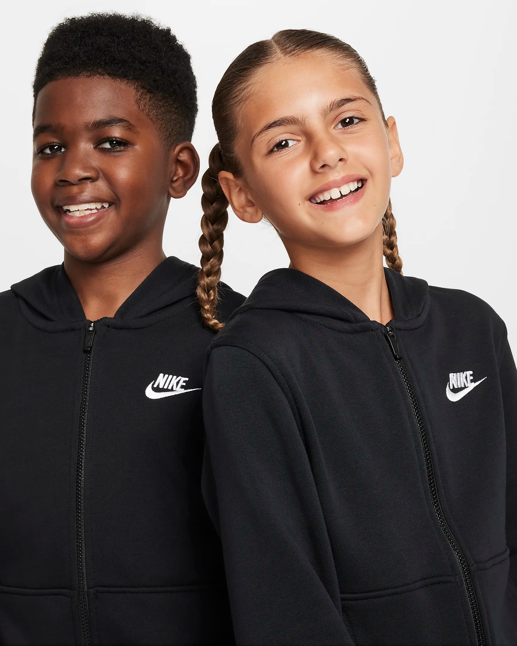 TEEN NIKE NSW CLUB FT HD FZ LS LBR SWEATSHIRT (FD3017-010)
