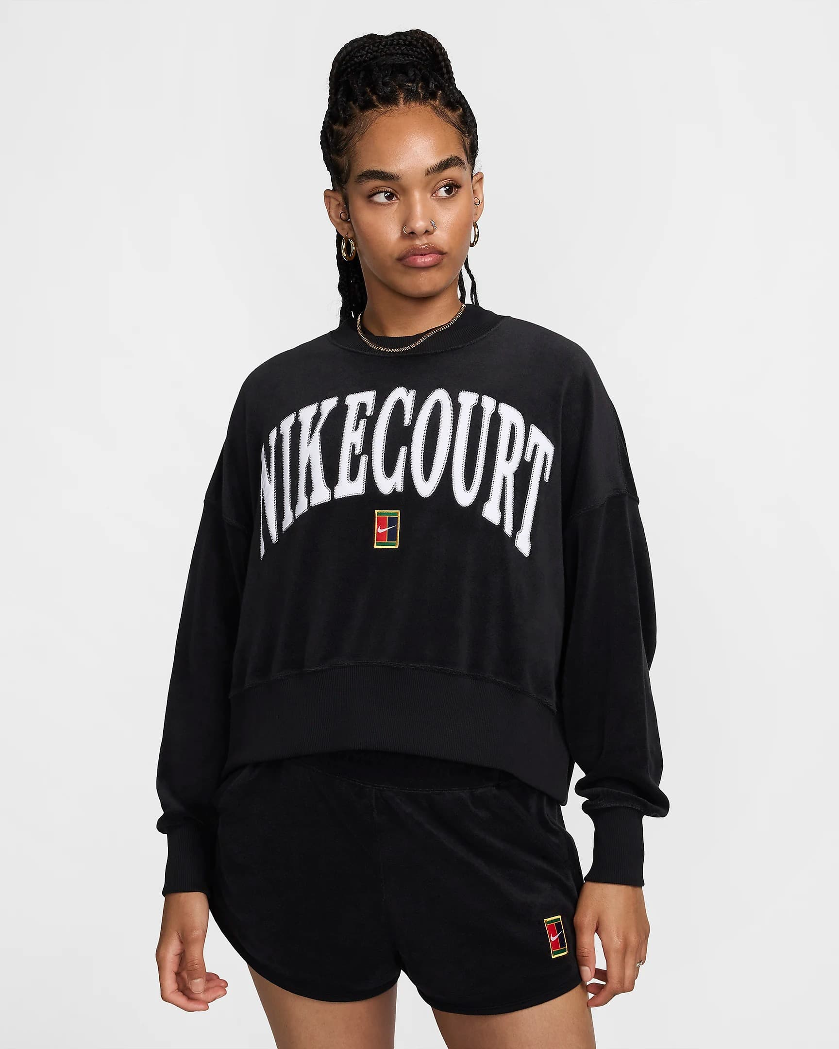 NIKE NKCT HRTGE FLC OOS GFX CREW WOMEN'S HOODIE (FQ2242-010)