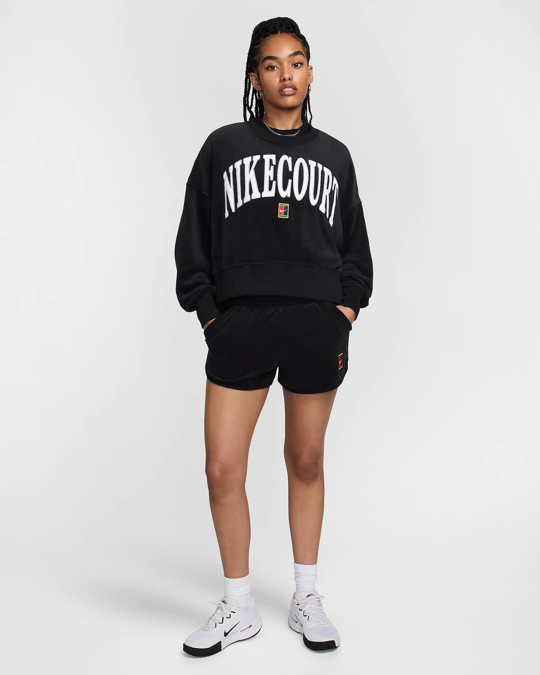 NIKE NKCT HRTGE FLC OOS GFX CREW WOMEN'S HOODIE (FQ2242-010)