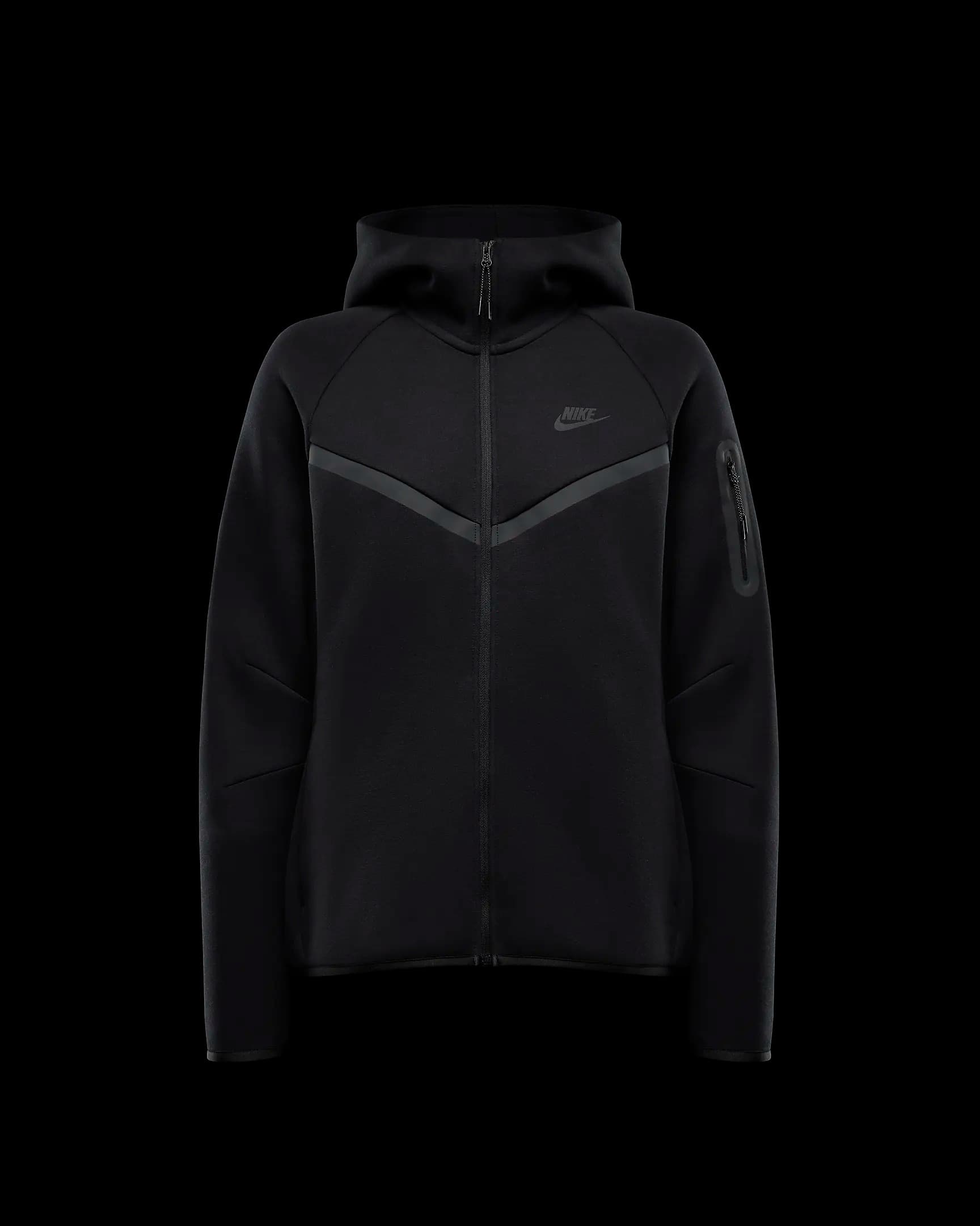 WOMEN'S SWEATSHIRT NIKE NSW TCH FLC WR FZ HDY 2 (HV6747-010)