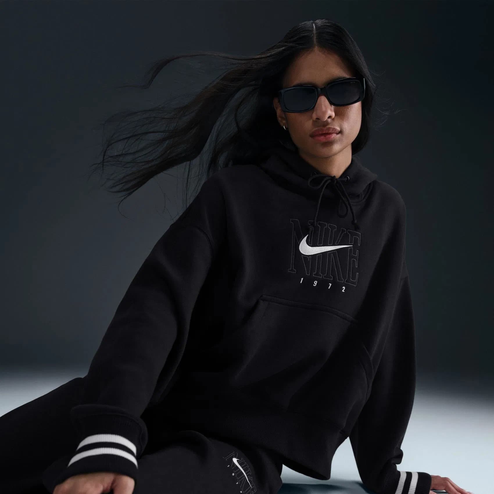 WOMEN'S NIKE NSW PHNX FLC OOS GX PO HDY HOODIE (IB1984-010)