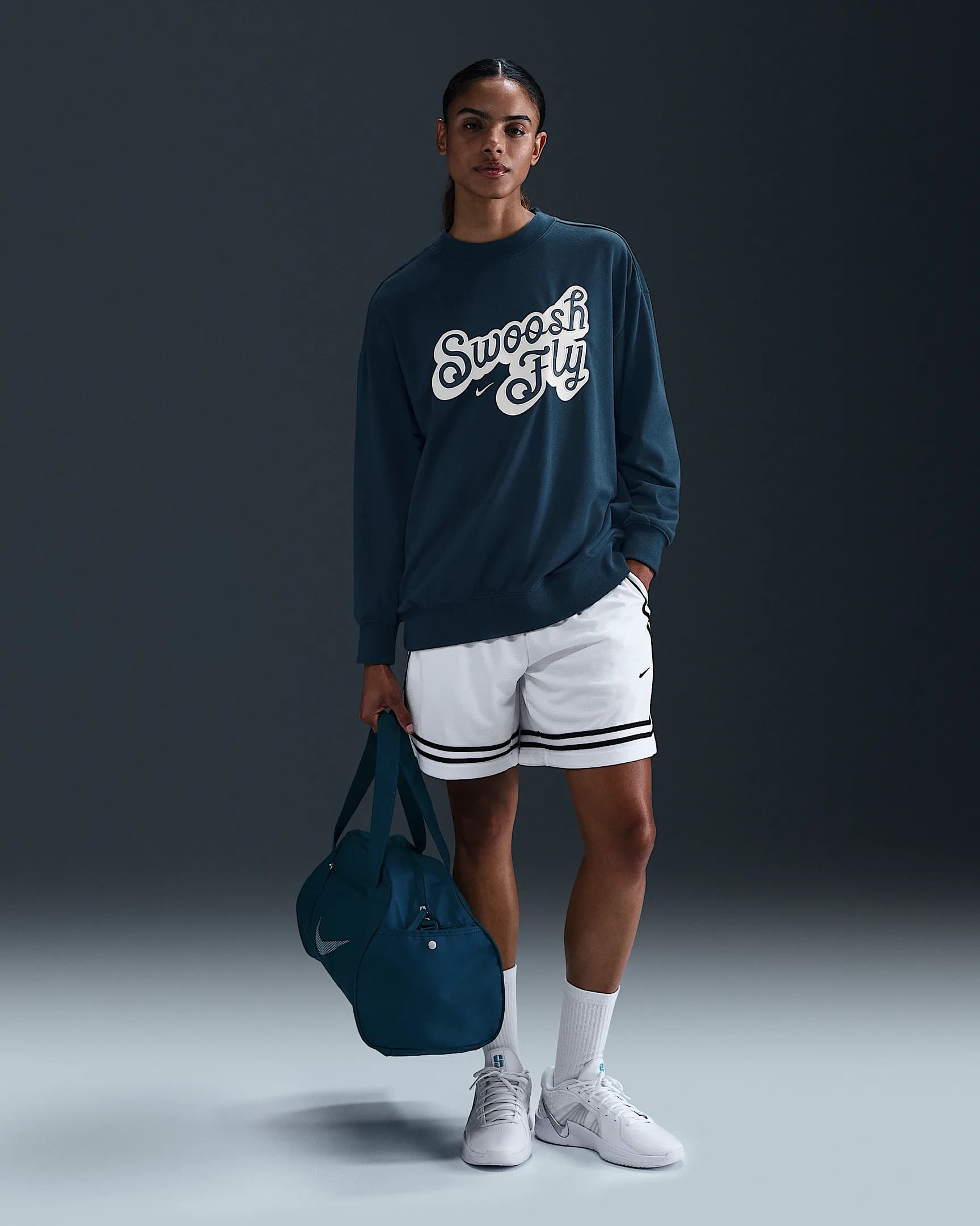 WOMEN'S SWEATSHIRT NIKE SWSH FLY SSNL FLC TOP (FZ5514-478)