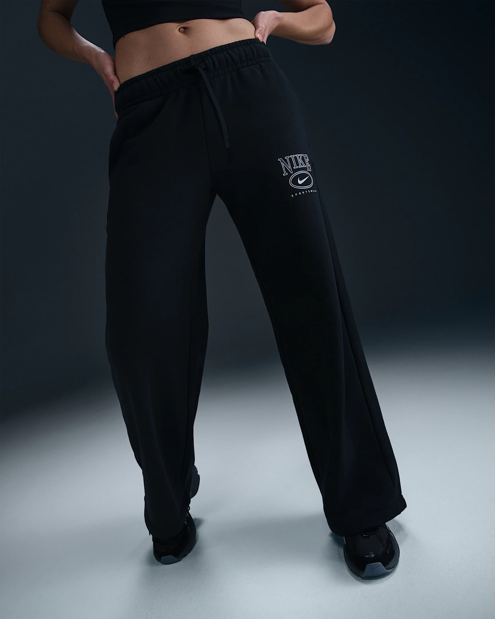 ЖІНОЧІ ШТАНИ NIKE NSW CLUB FLC MR GX WIDE PNT (HJ0869-010)