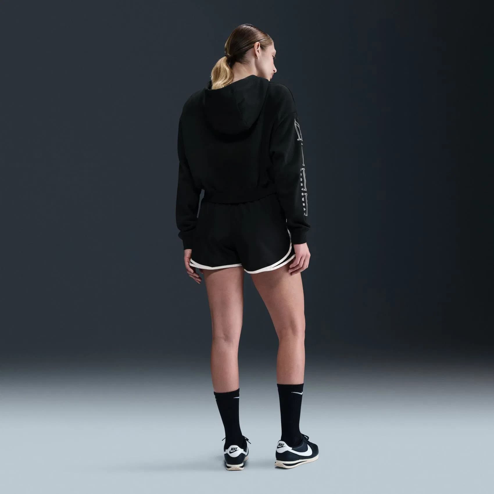 WOMEN'S SWEATSHIRT NIKE NSW CLUB FLC OS GX CRP HDY (HJ0925-010)