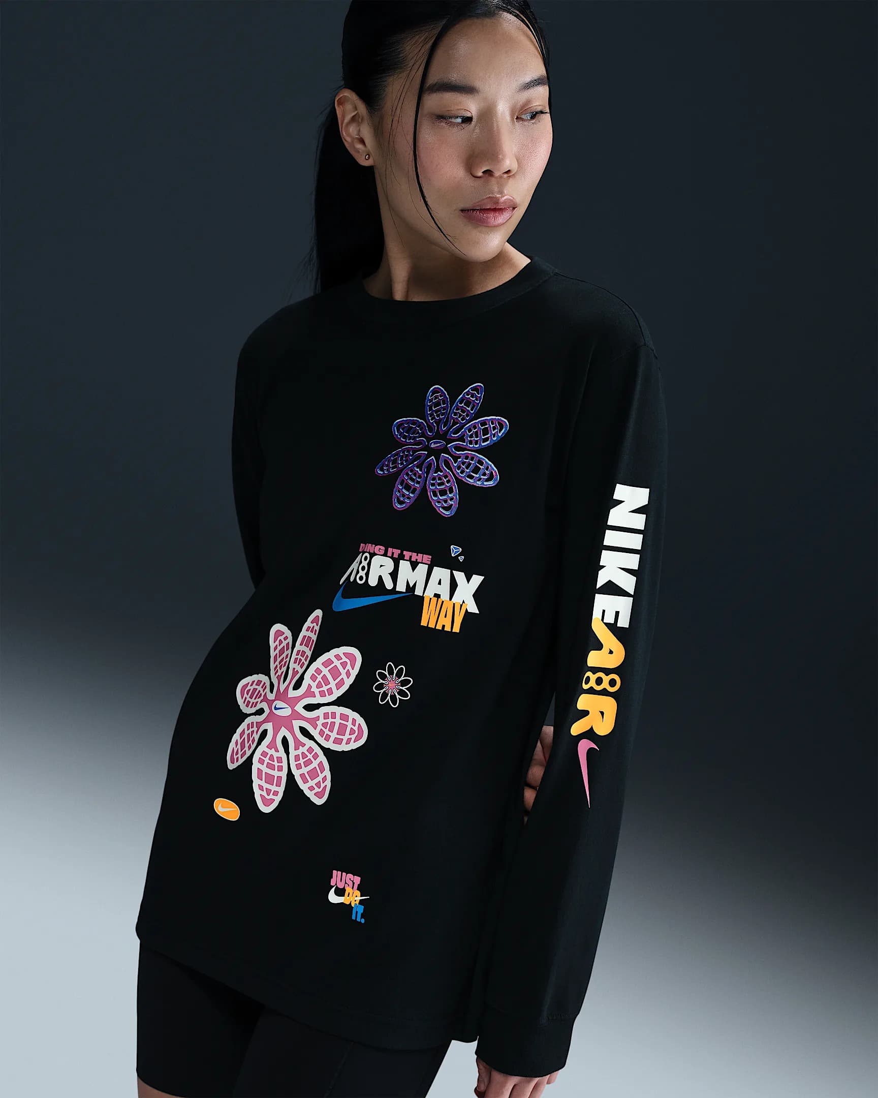 WOMEN'S LONGSLEEVE NIKE NSW LS TEE AMD (HF9529-010)