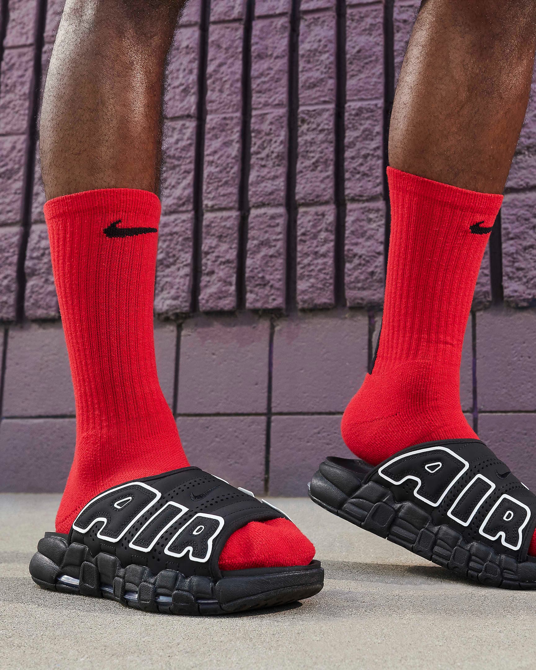МУЖСКИЕ ШЛЁПАНЦЫ NIKE AIR MORE UPTEMPO SLIDE (DV2132-001)