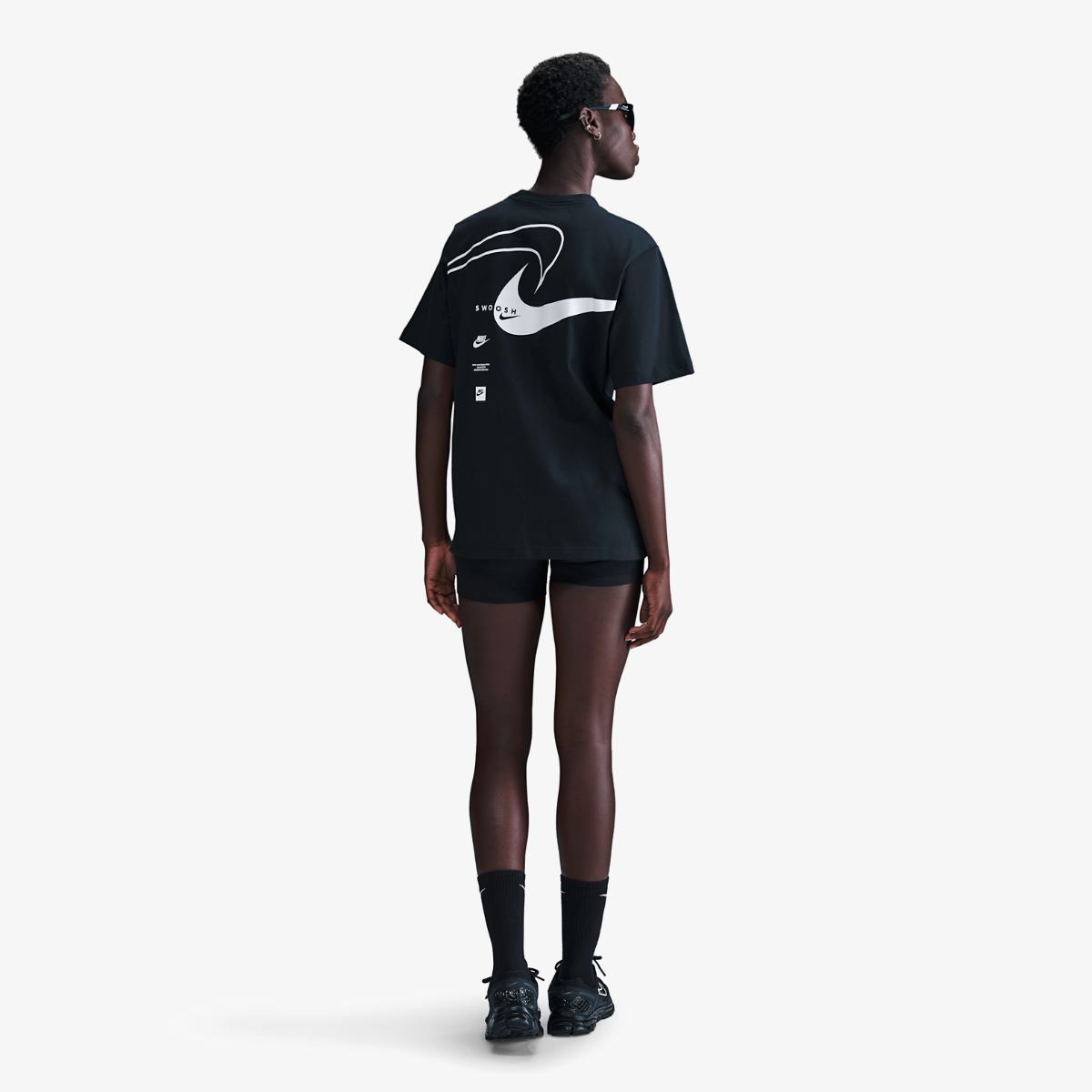 NIKE NSW CLUB SS TEE OC SWOOSH WOMEN'S T-SHIRT (HQ1698-010)