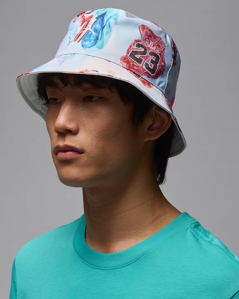 REVERSIBLE UNISEX PANAMA HAT JORDAN APEX BUCKET FLAMINGO AOP (HV1096-133)