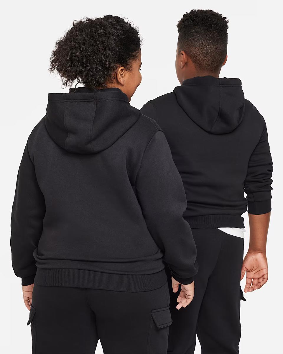 NIKE K NSW CLUB FLC HDY LBR TEEN SWEATSHIRT (OVERSIZED) (FD3001-010)
