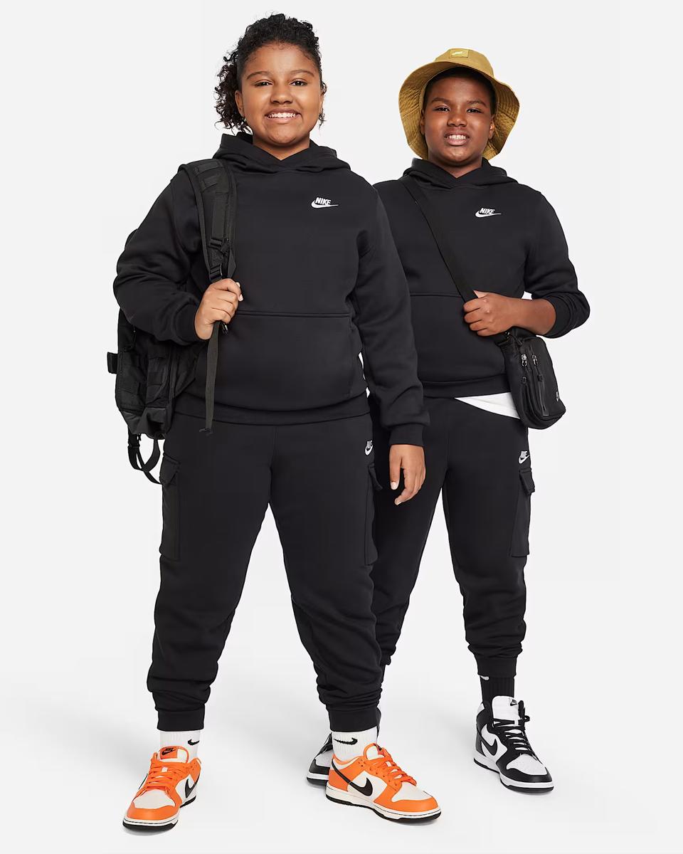 NIKE K NSW CLUB FLC HDY LBR TEEN SWEATSHIRT (OVERSIZED) (FD3001-010)