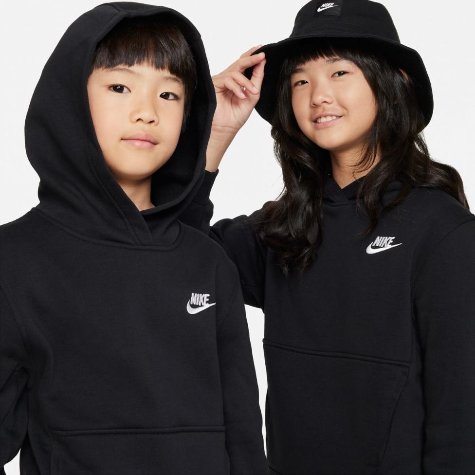 NIKE K NSW CLUB FLC HDY LBR TEEN SWEATSHIRT (FD3000-010)
