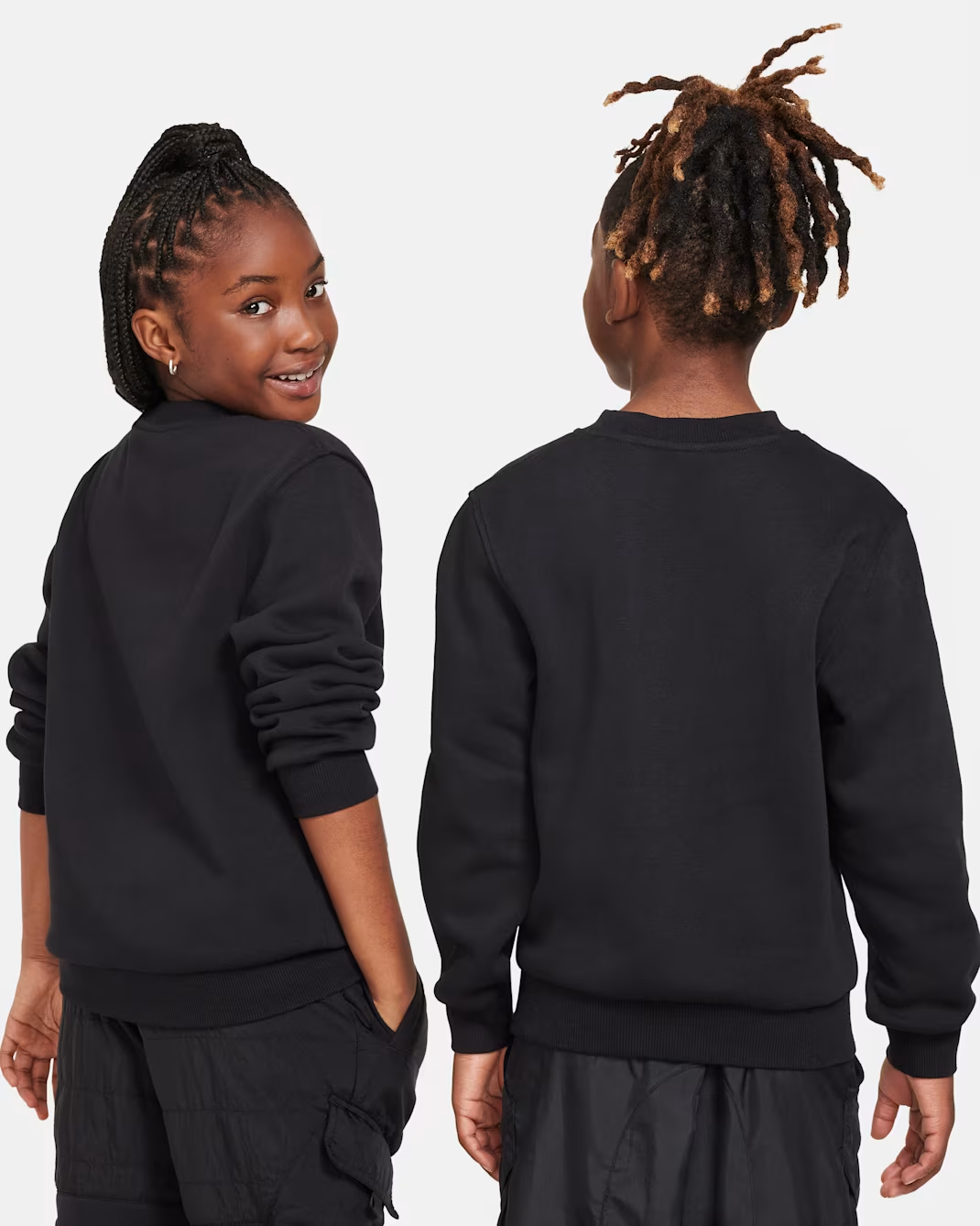 NIKE NSW CLUB FLC CREW LS HBR TEEN SWEATSHIRT (FD2992-010)