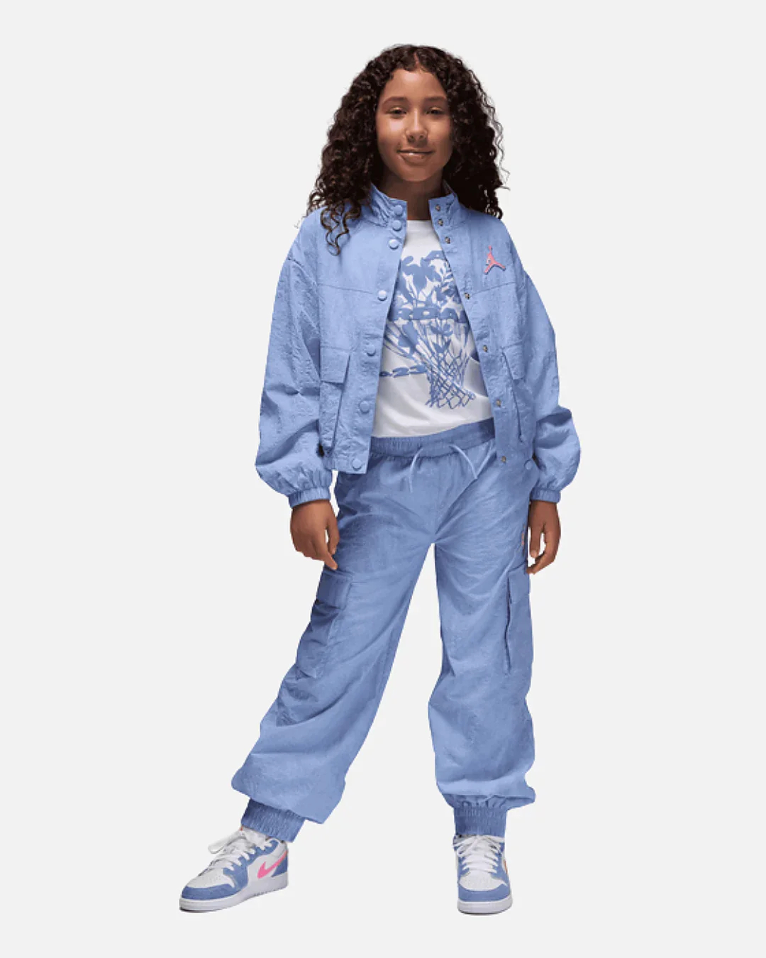 JORDAN JDG BLUE JEANS & BLING WOVEN TEEN PANTS (45F197-U8K)