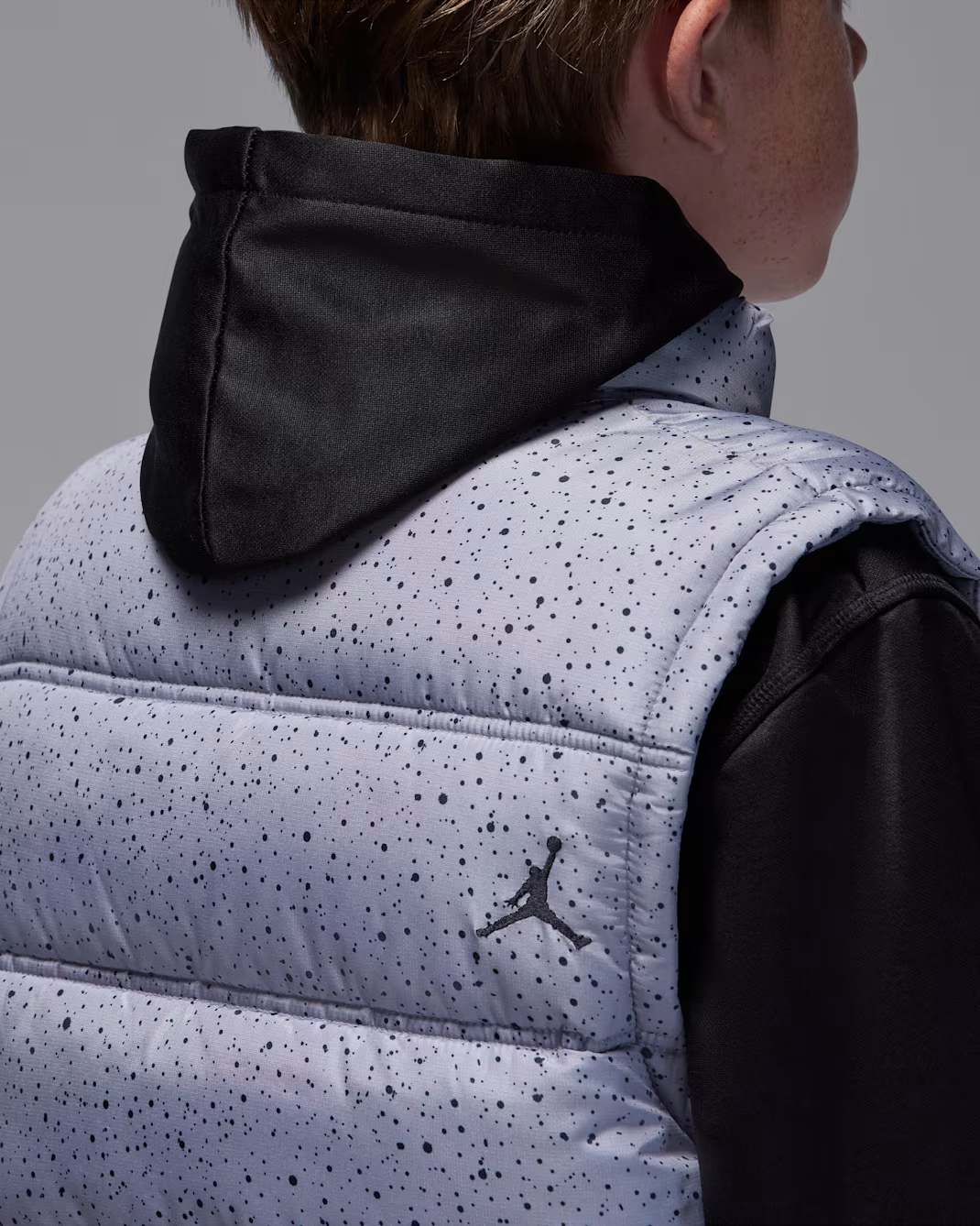 JORDAN JDB 2 FER JKT TEEN'S HOODED SLEEVED VEST (95D191-GHJ)