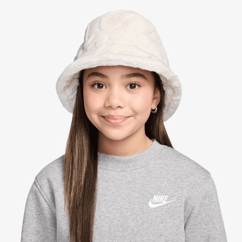 TEEN NIKE K APEX BUCKET FAUX FUR BEAN HAT (FZ3061-030)