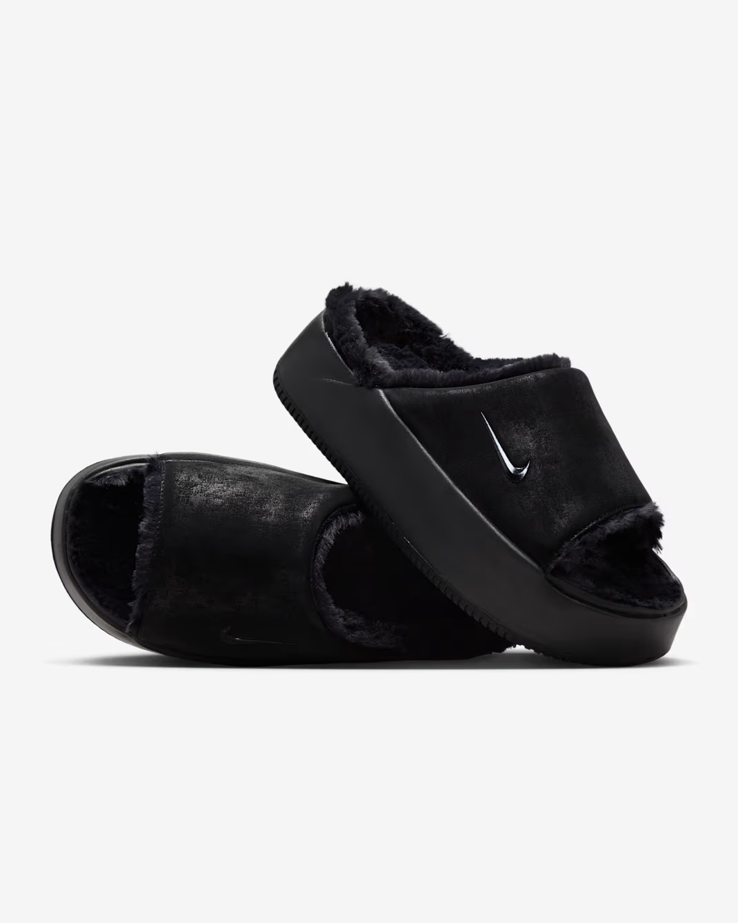 ЖІНОЧІ ШЛЬОПАНЦІ NIKE CALM ELEVATION FUR (HV8560-001)