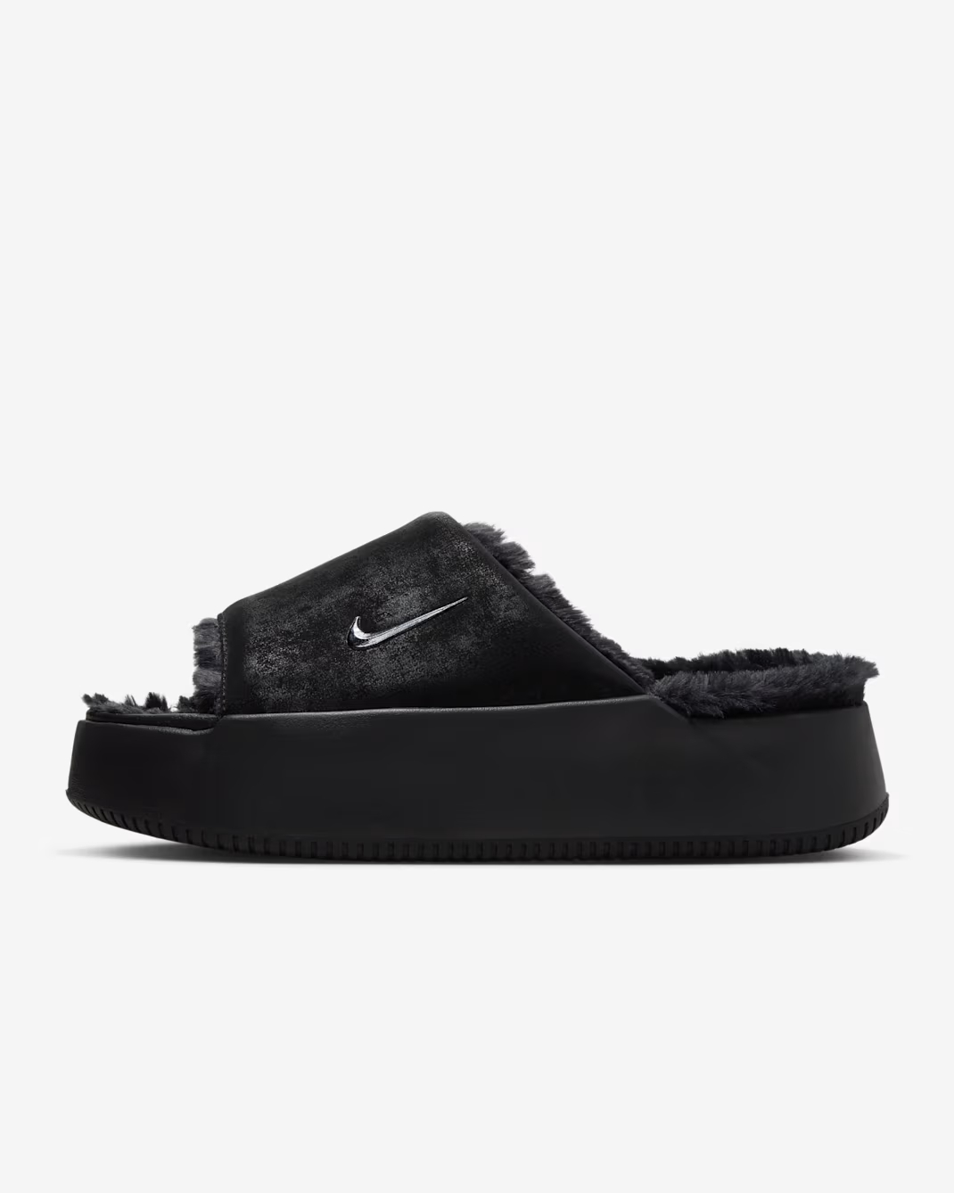 NIKE CALM ELEVATION FUR WOMEN'S SLIDES (HV8560-001)