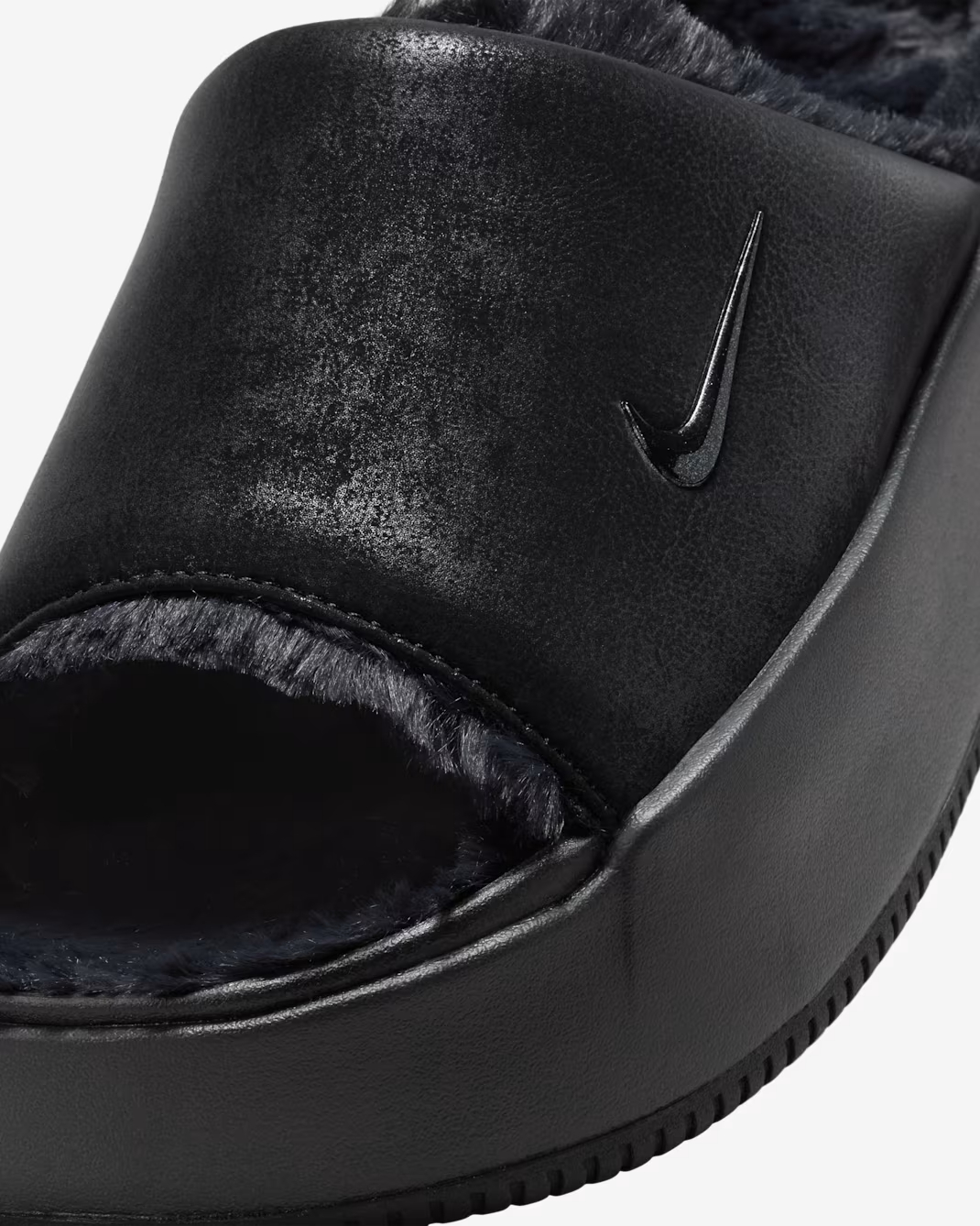 NIKE CALM ELEVATION FUR WOMEN'S SLIDES (HV8560-001)